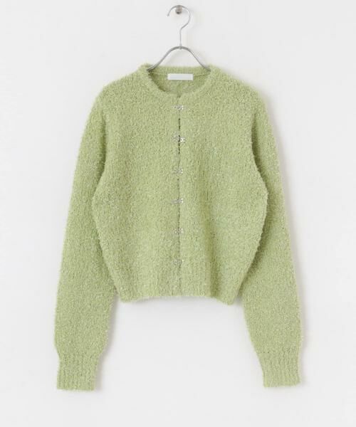 SENSE OF PLACE by URBAN RESEARCH / センスオブプレイス バイ アーバンリサーチ カーディガン・ボレロ | ラメリボンクルーネックカーディガン | 詳細8