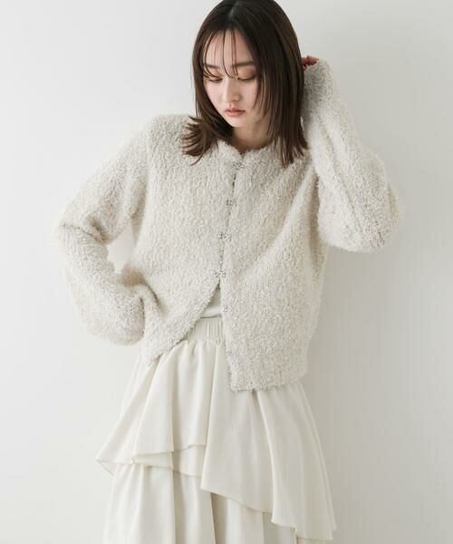 SENSE OF PLACE by URBAN RESEARCH / センスオブプレイス バイ アーバンリサーチ カーディガン・ボレロ | ラメリボンクルーネックカーディガン | 詳細10