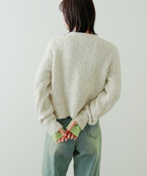 SENSE OF PLACE by URBAN RESEARCH / センスオブプレイス バイ アーバンリサーチ カーディガン・ボレロ | ラメリボンクルーネックカーディガン | 詳細15