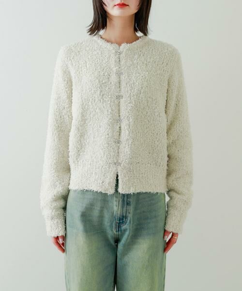 SENSE OF PLACE by URBAN RESEARCH / センスオブプレイス バイ アーバンリサーチ カーディガン・ボレロ | ラメリボンクルーネックカーディガン | 詳細17