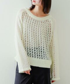 SENSE OF PLACE by URBAN RESEARCH / センスオブプレイス バイ アーバンリサーチ ニット・セーター | チュールヤーンメッシュセーター