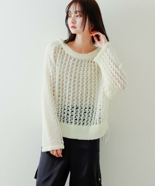 SENSE OF PLACE by URBAN RESEARCH / センスオブプレイス バイ アーバンリサーチ ニット・セーター | チュールヤーンメッシュセーター | 詳細15