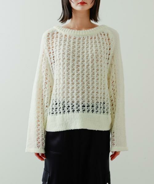 SENSE OF PLACE by URBAN RESEARCH / センスオブプレイス バイ アーバンリサーチ ニット・セーター | チュールヤーンメッシュセーター | 詳細22