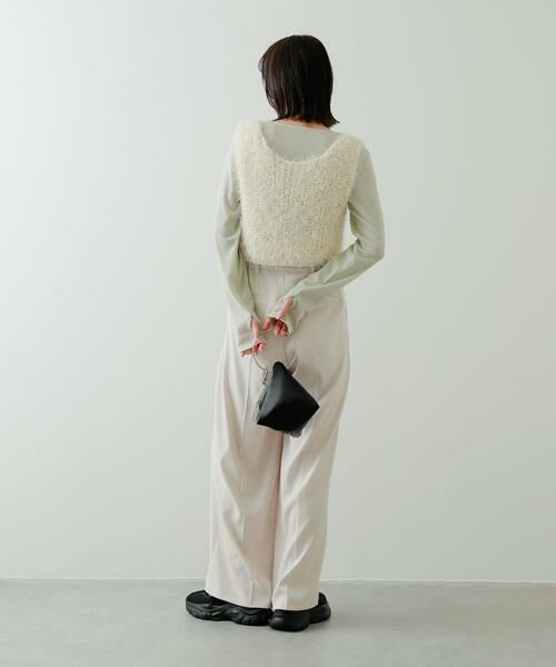 SENSE OF PLACE by URBAN RESEARCH / センスオブプレイス バイ アーバンリサーチ ベスト | クロップドフェザーヤーンニットベスト | 詳細7