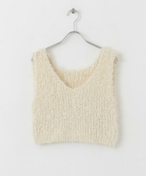 SENSE OF PLACE by URBAN RESEARCH / センスオブプレイス バイ アーバンリサーチ ベスト | クロップドフェザーヤーンニットベスト | 詳細8