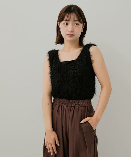 SENSE OF PLACE by URBAN RESEARCH / センスオブプレイス バイ アーバンリサーチ ベスト | クロップドフェザーヤーンニットベスト | 詳細10