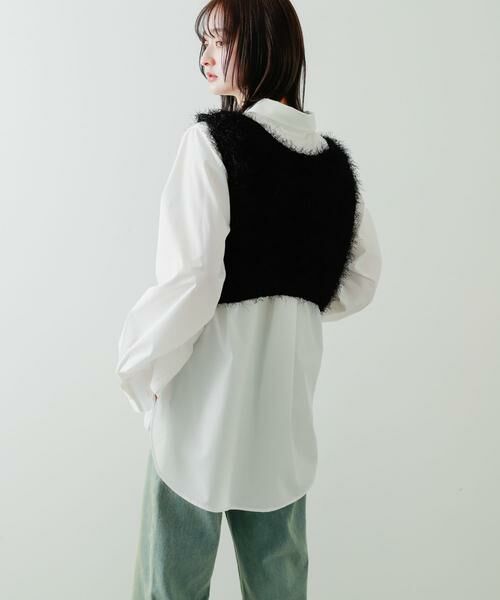 SENSE OF PLACE by URBAN RESEARCH / センスオブプレイス バイ アーバンリサーチ ベスト | クロップドフェザーヤーンニットベスト | 詳細15