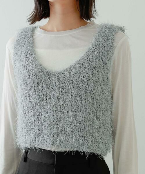 SENSE OF PLACE by URBAN RESEARCH / センスオブプレイス バイ アーバンリサーチ ベスト | クロップドフェザーヤーンニットベスト | 詳細29