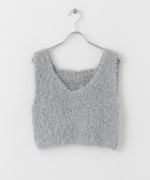 SENSE OF PLACE by URBAN RESEARCH / センスオブプレイス バイ アーバンリサーチ ベスト | クロップドフェザーヤーンニットベスト | 詳細30