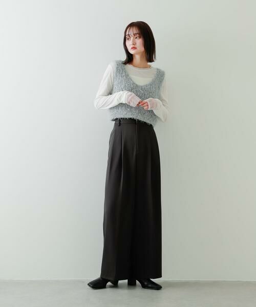 SENSE OF PLACE by URBAN RESEARCH / センスオブプレイス バイ アーバンリサーチ ベスト | クロップドフェザーヤーンニットベスト | 詳細24