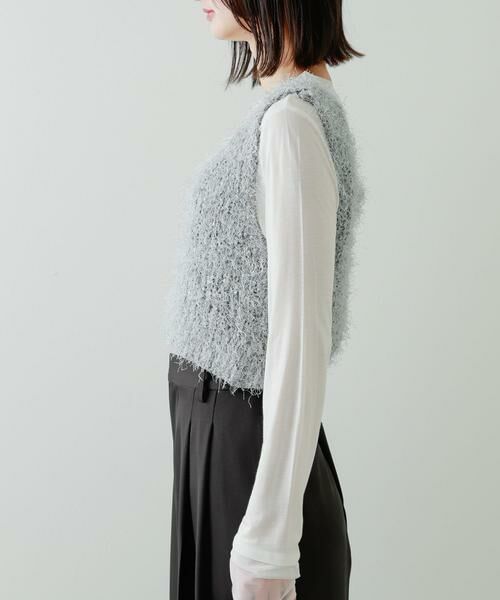 SENSE OF PLACE by URBAN RESEARCH / センスオブプレイス バイ アーバンリサーチ ベスト | クロップドフェザーヤーンニットベスト | 詳細27