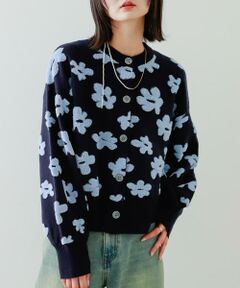 SENSE OF PLACE by URBAN RESEARCH / センスオブプレイス バイ アーバンリサーチ カーディガン・ボレロ | フラワージャガードカーディガン