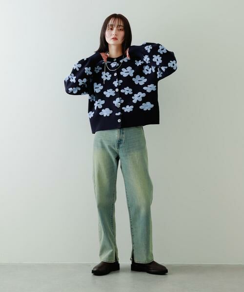 SENSE OF PLACE by URBAN RESEARCH / センスオブプレイス バイ アーバンリサーチ カーディガン・ボレロ | フラワージャガードカーディガン | 詳細3