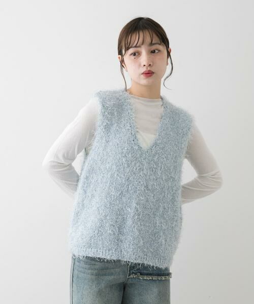 SENSE OF PLACE by URBAN RESEARCH / センスオブプレイス バイ アーバンリサーチ ニット・セーター | 『洗濯可』スパンコールラメフェザーニット | 詳細5