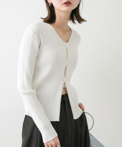 SENSE OF PLACE by URBAN RESEARCH / センスオブプレイス バイ アーバンリサーチ カーディガン・ボレロ | サイドタックコンパクトリブカーディガン