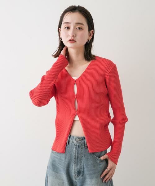 SENSE OF PLACE by URBAN RESEARCH / センスオブプレイス バイ アーバンリサーチ カーディガン・ボレロ | サイドタックコンパクトリブカーディガン | 詳細2