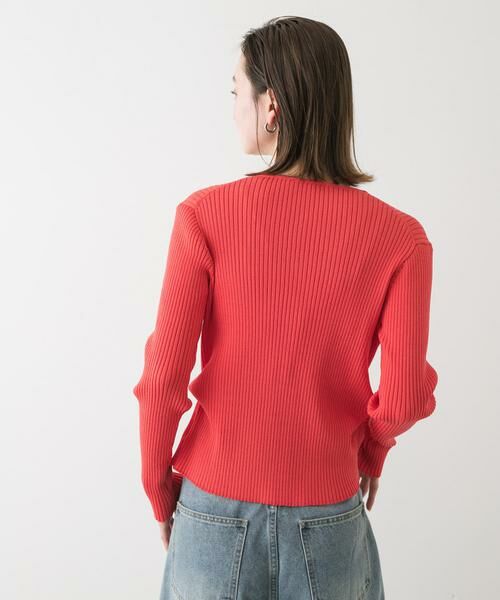 SENSE OF PLACE by URBAN RESEARCH / センスオブプレイス バイ アーバンリサーチ カーディガン・ボレロ | サイドタックコンパクトリブカーディガン | 詳細4