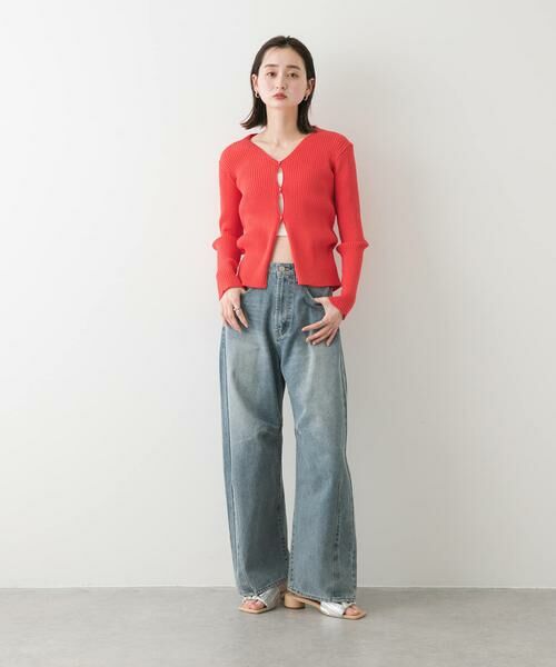 SENSE OF PLACE by URBAN RESEARCH / センスオブプレイス バイ アーバンリサーチ カーディガン・ボレロ | サイドタックコンパクトリブカーディガン | 詳細5