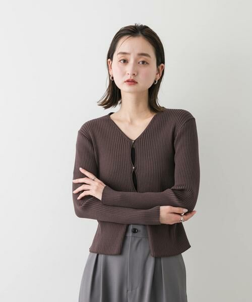 SENSE OF PLACE by URBAN RESEARCH / センスオブプレイス バイ アーバンリサーチ カーディガン・ボレロ | サイドタックコンパクトリブカーディガン | 詳細15