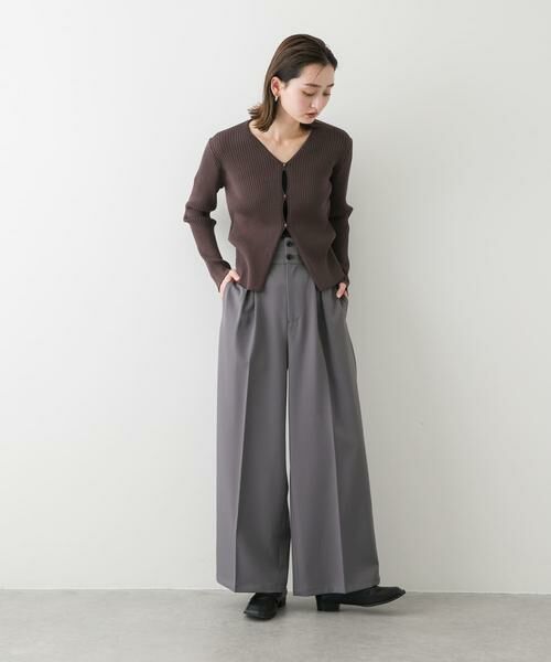 SENSE OF PLACE by URBAN RESEARCH / センスオブプレイス バイ アーバンリサーチ カーディガン・ボレロ | サイドタックコンパクトリブカーディガン | 詳細19