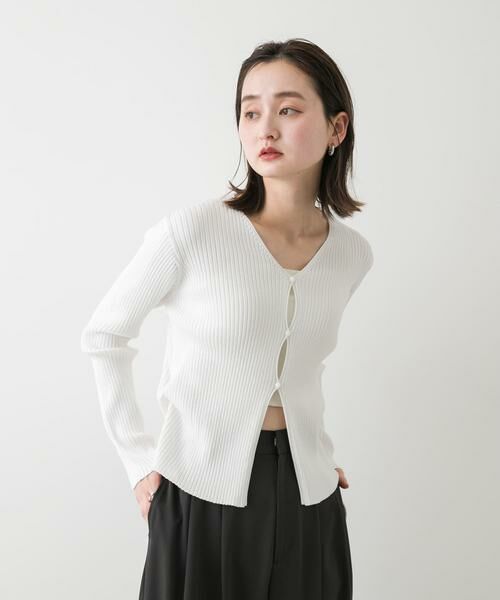 SENSE OF PLACE by URBAN RESEARCH / センスオブプレイス バイ アーバンリサーチ カーディガン・ボレロ | サイドタックコンパクトリブカーディガン | 詳細23