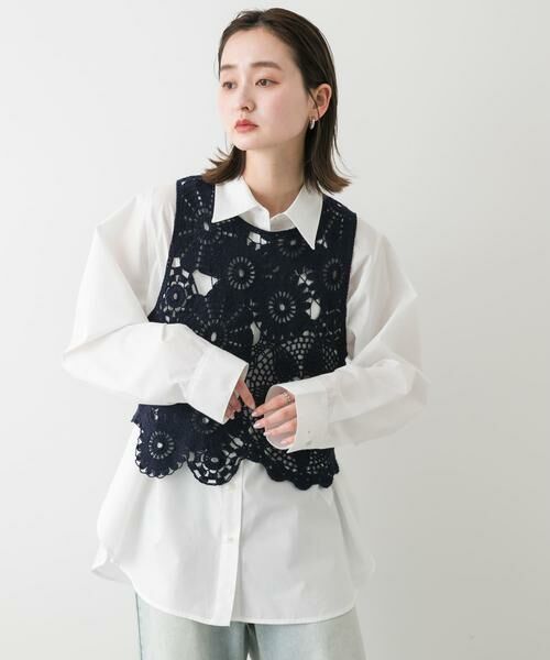 SENSE OF PLACE by URBAN RESEARCH / センスオブプレイス バイ アーバンリサーチ ベスト | レースクロップドベスト | 詳細4