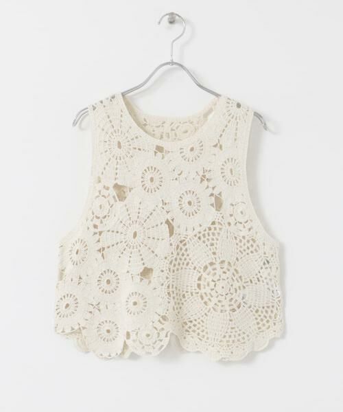 SENSE OF PLACE by URBAN RESEARCH / センスオブプレイス バイ アーバンリサーチ ベスト | レースクロップドベスト | 詳細25