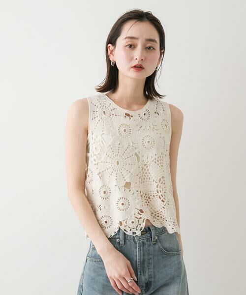 SENSE OF PLACE by URBAN RESEARCH / センスオブプレイス バイ アーバンリサーチ ベスト | レースクロップドベスト | 詳細16