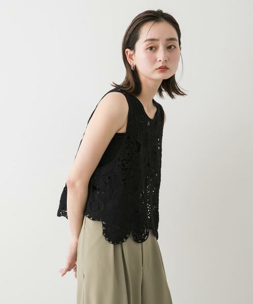 SENSE OF PLACE by URBAN RESEARCH / センスオブプレイス バイ アーバンリサーチ ベスト | レースクロップドベスト | 詳細28