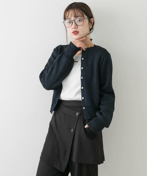 SENSE OF PLACE by URBAN RESEARCH / センスオブプレイス バイ アーバンリサーチ カーディガン・ボレロ | 『洗濯可』グリッターカーディガン | 詳細2