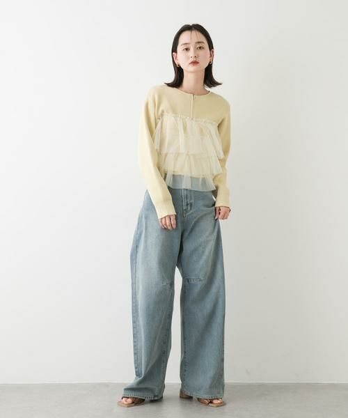 SENSE OF PLACE by URBAN RESEARCH / センスオブプレイス バイ アーバンリサーチ カーディガン・ボレロ | ダブルジップフリルニットカーディガン | 詳細5