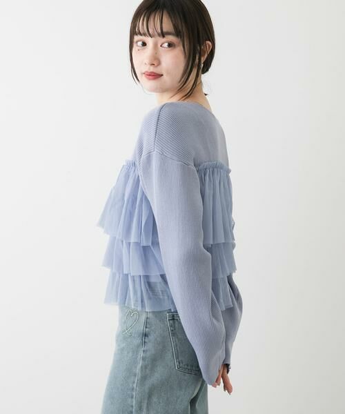 SENSE OF PLACE by URBAN RESEARCH / センスオブプレイス バイ アーバンリサーチ カーディガン・ボレロ | ダブルジップフリルニットカーディガン | 詳細15