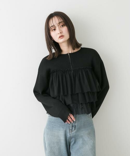 SENSE OF PLACE by URBAN RESEARCH / センスオブプレイス バイ アーバンリサーチ カーディガン・ボレロ | ダブルジップフリルニットカーディガン | 詳細21