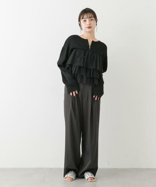 SENSE OF PLACE by URBAN RESEARCH / センスオブプレイス バイ アーバンリサーチ カーディガン・ボレロ | ダブルジップフリルニットカーディガン | 詳細27