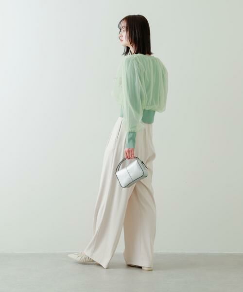 SENSE OF PLACE by URBAN RESEARCH / センスオブプレイス バイ アーバンリサーチ カーディガン・ボレロ | チュールドッキングニットカーディガン | 詳細5