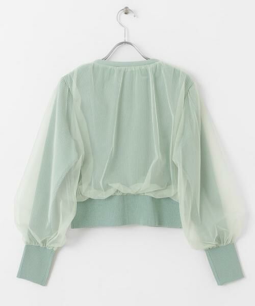 SENSE OF PLACE by URBAN RESEARCH / センスオブプレイス バイ アーバンリサーチ カーディガン・ボレロ | チュールドッキングニットカーディガン | 詳細9