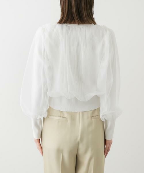 SENSE OF PLACE by URBAN RESEARCH / センスオブプレイス バイ アーバンリサーチ カーディガン・ボレロ | チュールドッキングニットカーディガン | 詳細23