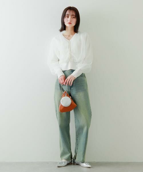 SENSE OF PLACE by URBAN RESEARCH / センスオブプレイス バイ アーバンリサーチ カーディガン・ボレロ | チュールドッキングニットカーディガン | 詳細20