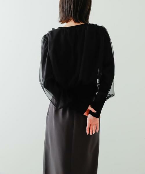 SENSE OF PLACE by URBAN RESEARCH / センスオブプレイス バイ アーバンリサーチ カーディガン・ボレロ | チュールドッキングニットカーディガン | 詳細29