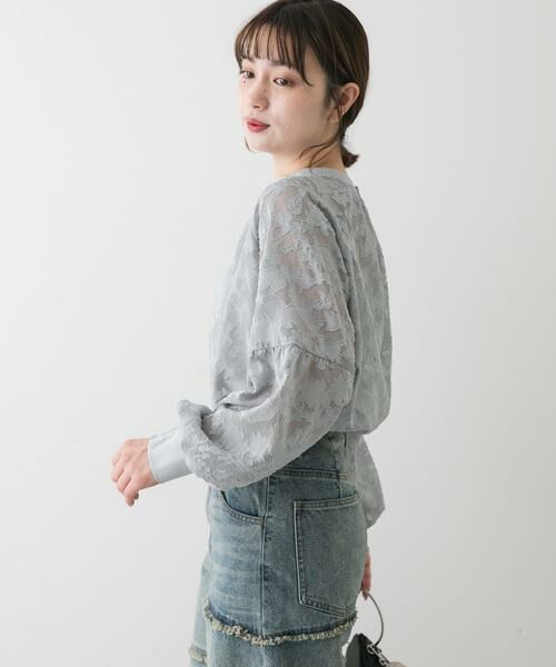 SENSE OF PLACE by URBAN RESEARCH / センスオブプレイス バイ アーバンリサーチ シャツ・ブラウス | ボリュームスリーブジャガードブラウス | 詳細3