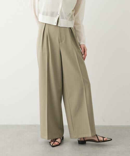 SENSE OF PLACE by URBAN RESEARCH / センスオブプレイス バイ アーバンリサーチ その他パンツ | ダブルベルトデザインスラックス(ベージュ)