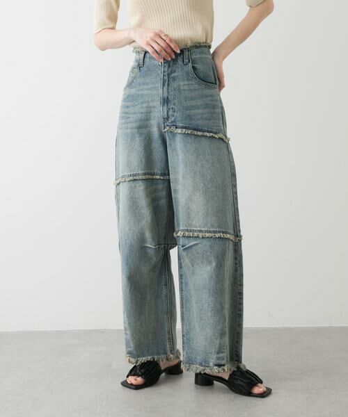SENSE OF PLACE by URBAN RESEARCH / センスオブプレイス バイ アーバンリサーチ デニムパンツ | パッチワークカーブデニム(インディゴブルー)