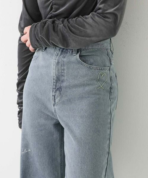 SENSE OF PLACE by URBAN RESEARCH / センスオブプレイス バイ アーバンリサーチ デニムパンツ | シシュウワイドデニム | 詳細1