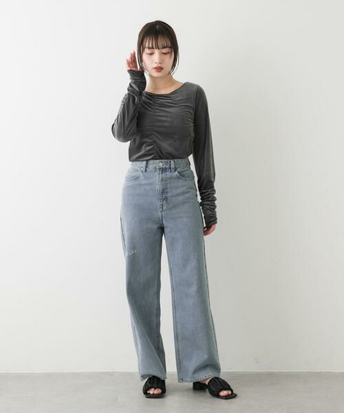 SENSE OF PLACE by URBAN RESEARCH / センスオブプレイス バイ アーバンリサーチ デニムパンツ | シシュウワイドデニム | 詳細4