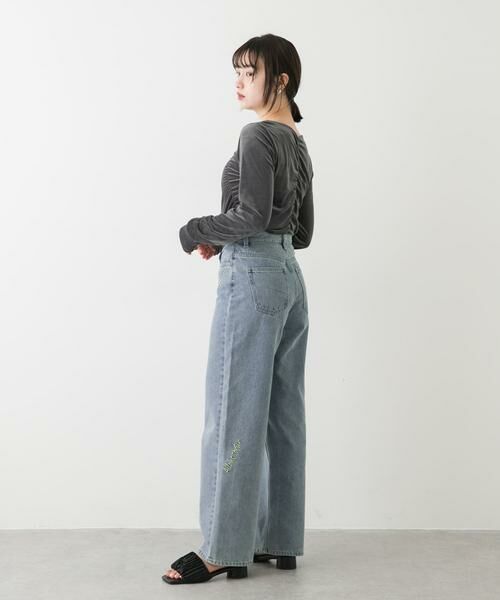 SENSE OF PLACE by URBAN RESEARCH / センスオブプレイス バイ アーバンリサーチ デニムパンツ | シシュウワイドデニム | 詳細5