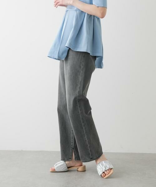SENSE OF PLACE by URBAN RESEARCH / センスオブプレイス バイ アーバンリサーチ デニムパンツ | ハイウエストストレートデニム(グレー)