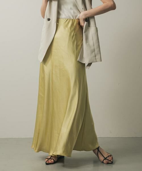 SENSE OF PLACE by URBAN RESEARCH / センスオブプレイス バイ アーバンリサーチ スカート | 『一部WEB限定カラー』ナローサテンスカート | 詳細1