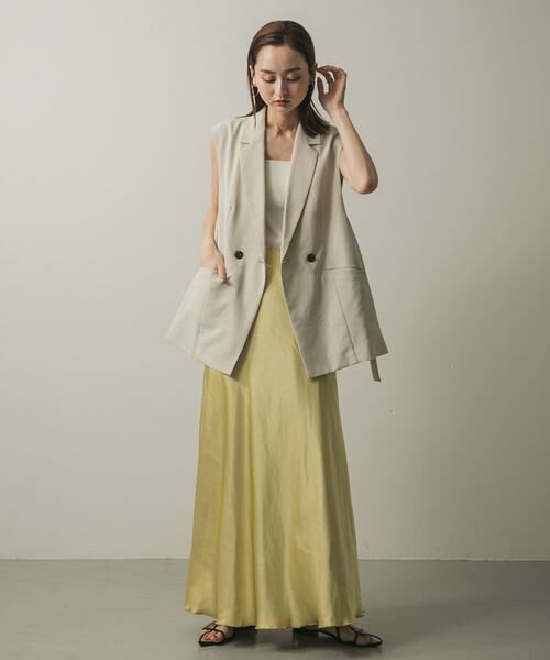 SENSE OF PLACE by URBAN RESEARCH / センスオブプレイス バイ アーバンリサーチ スカート | 『一部WEB限定カラー』ナローサテンスカート | 詳細3