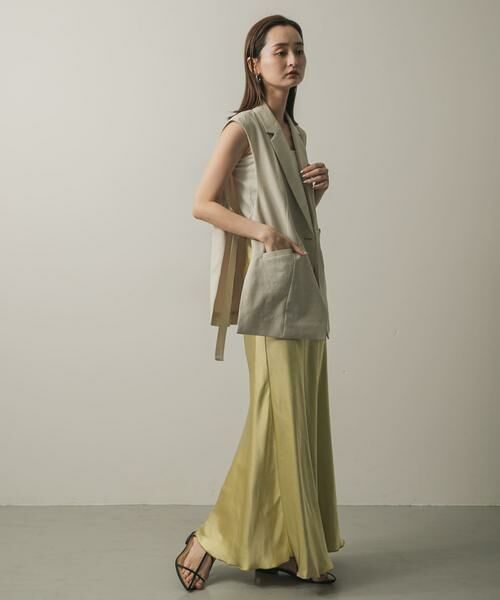 SENSE OF PLACE by URBAN RESEARCH / センスオブプレイス バイ アーバンリサーチ スカート | 『一部WEB限定カラー』ナローサテンスカート | 詳細4