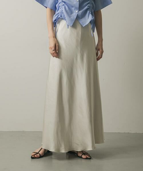 SENSE OF PLACE by URBAN RESEARCH / センスオブプレイス バイ アーバンリサーチ スカート | 『一部WEB限定カラー』ナローサテンスカート | 詳細10